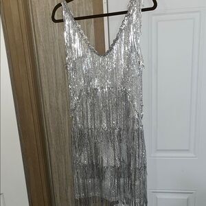 Silver Fringe Dress